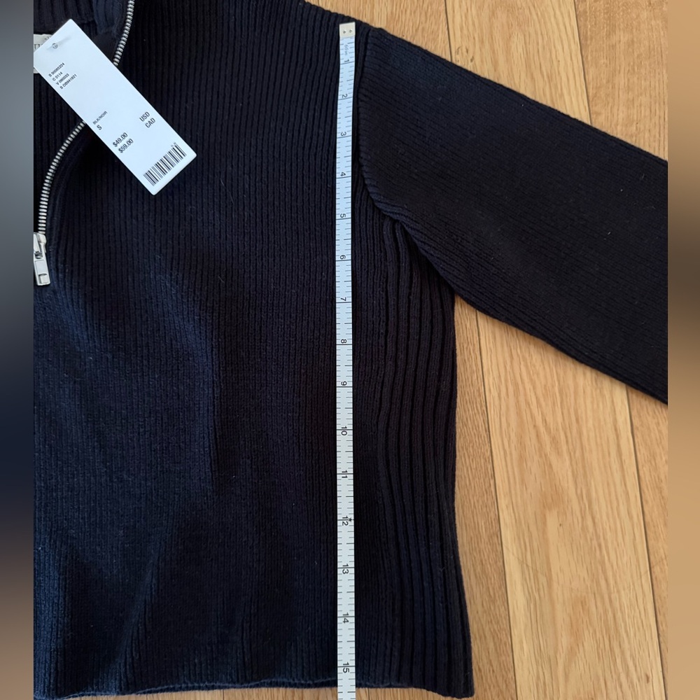 Urban Outfitters cropped quarter zip black sweater - Picture 6 of 7
